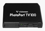 Visioneer's PhotoPort TV 100 set-top box. Courtesy of Visioneer Inc., with modifications by Michael R. Tomkins.