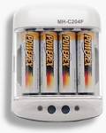 Maha's Powerex C-204 NiMH / NiCD battery charger. Copyright (c) 2001, The Imaging Resource. All rights reserved.