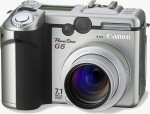 Canon's PowerShot G6 digital camera. Courtesy of Canon, with modifications by Michael R. Tomkins.