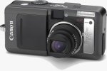 Canon's PowerShot S70 digital camera. Courtesy of Canon, with modifications by Michael R. Tomkins.