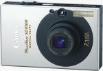 Canon's PowerShot SD1000 Digital ELPH digital camera. Courtesy of Canon, with modifications by Michael R. Tomkins.
