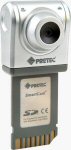 Pretec's Secure Digital SmartCam card. Courtesy of Pretec, with modifications by Michael R. Tomkins.
