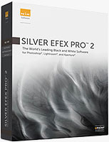 Nik Software's Silver Efex Pro 2 product packaging. Rendering provided by Nik Software Inc.