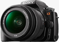 Sony's Alpha SLT-A35 translucent mirror camera. Photo provided by Sony Electronics Inc.