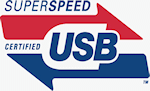 The SuperSpeed USB logo. Provided by the USB Implementers Forum Inc.