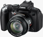 Canon's PowerShot SX1 IS digital camera. Courtesy of Canon, with modifications by Michael R. Tomkins.