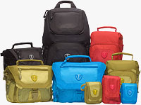 Tenba's Vector Collection of bags includes a daypack, two top load bags, three shoulder bags, and three pouches. Photo provided by MAC Group.