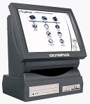 Olympus's TruePrint TP-100 self-service photo kiosk. Courtesy of Olympus America Inc., with modifications by Michael R. Tomkins.