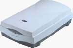 UMAX's PowerLook 1000 flatbed scanner with transparency adapter. Courtesy of UMAX Technologies Inc., with modifications by Michael R. Tomkins.