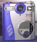Vivitar's ViviCam 2795 digital camera (shown with DC530 labelling from its OEM manufacturer Premier), front view. Copyright (c) 2001, Michael R. Tomkins, all rights reserved. Click for a bigger  picture!