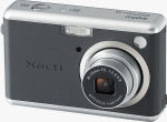 Sanyo's Xacti DSC-S6 digital camera. Courtesy of Sanyo, with modifications by Michael R. Tomkins. Click for a bigger picture!