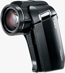 Sanyo's Xacti VPC-HD1000 digital camera. Courtesy of Sanyo, with modifications by Michael R. Tomkins.