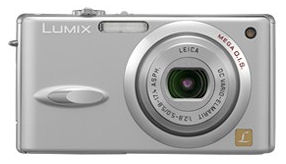 Panasonic's Lumix DMC-FX8 digital camera. Courtesy of Panasonic, with modifications by Michael R. Tomkins.