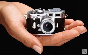 Minox's Digital Classic Camera Leica M3.  Courtesy of Minox, with modifications by Michael R. Tomkins. Click for a bigger picture!