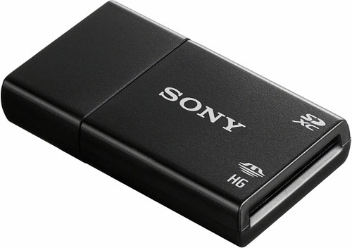 Sony's MRW-F3 compact memory card reader. Photo provided by Sony Europe Ltd. Click for a bigger picture!