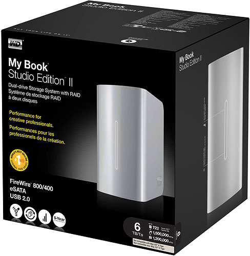 Product packaging for the Western Digital My Book Studio Edition II drive. Photo provided by Western Digital Corp. Click for a bigger picture!