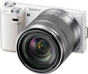 Sony's NEX-5N compact system camera. Image provided by Sony Electronics Inc. Click for a bigger picture!