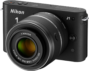The Nikon J1 compact system camera with 30-110mm f/3.8-5.6 VR lens. Photo provided by Nikon Inc. Click for a bigger picture!