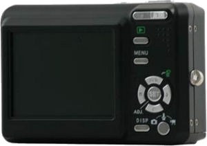 Norcent's DC-1020 digital camera. Courtesy of Norcent, with modifications by Michael R. Tomkins.
