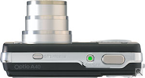 Pentax's Optio A40 digital camera. Courtesy of Pentax, with modifications by Michael R. Tomkins. Click for a bigger picture!