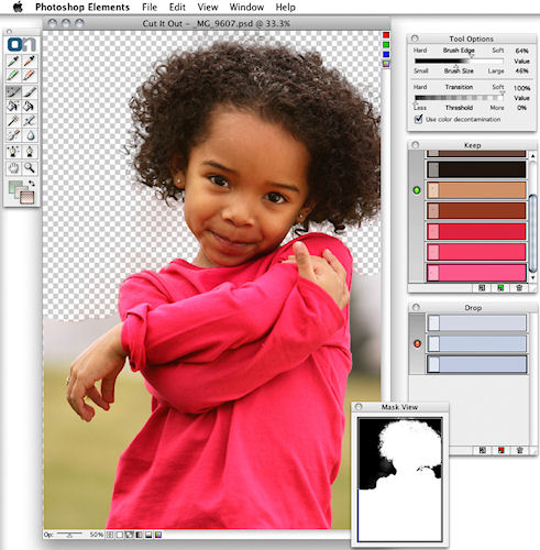 onOne's Photo Essentials 3: Cut It Out! module. Screenshot provided by onOne Software Inc. Click for a bigger picture!