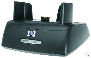 Hewlett-Packard's Photosmart 8881 digital camera dock. Courtesy of Hewlett-Packard, with modifications by Michael R. Tomkins. Click for a bigger picture!