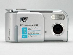 HP's Photosmart M22 digital camera. Copyright © 2005, The Imaging Resource. All rights reserved.