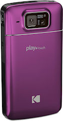 Purple version of the Kodak PlayTouch video camera. Photo provided by Eastman Kodak Co. Click for a bigger picture!