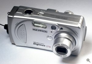 Samsung's Digimax 370 digital camera. Copyright © 2004, The Imaging Resource. All rights reserved. Click for a bigger picture!