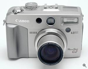 Canon's PowerShot G2 digital camera. Copyright © 2001, The Imaging Resource. All rights reserved. Click for a bigger picture!
