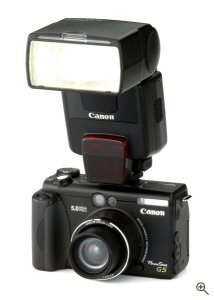 Canon's PowerShot G5 digital camera. Courtesy of Canon, with modifications by Michael R. Tomkins.