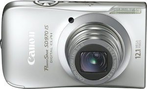 Canon's PowerShot SD970 IS. Photo provided by Canon USA Inc. Click for a bigger picture!