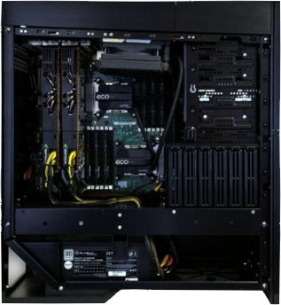 MAINGEAR Computers' Quantum SHIFT Workstation, side view. Photo provided by MAINGEAR Inc.
