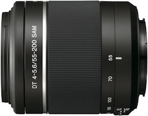 Sony's DT 55-200mm F/4-5.6 zoom lens. Photo provided by Sony Electronics Inc. Click for a bigger picture!