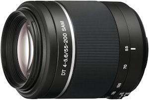 Sony's DT 55-200mm F/4-5.6 zoom lens. Photo provided by Sony Electronics Inc. Click for a bigger picture!