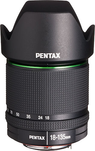 Pentax's smc DA 18-135mm F3.5-5.6 ED AL [IF] DC WR lens. Photo provided by Pentax Imaging Co. Click for a bigger picture!