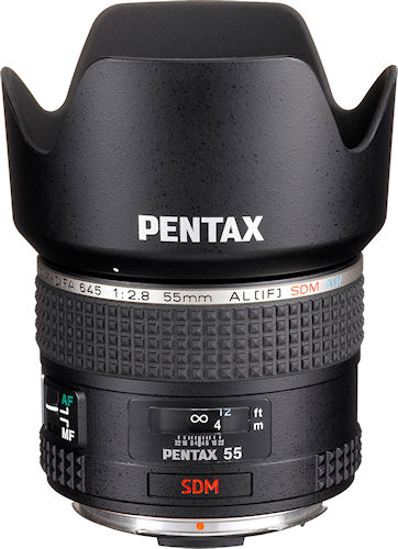 The smc PENTAX-D FA 645 55mm F2.8 AL[IF] SDM AW lens. Photo provided by Hoya Corp. Click for a bigger picture!