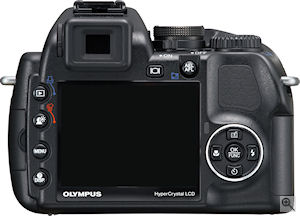 Olympus' SP-570UZ digital camera. Courtesy of Olympus, with modifications by Michael R. Tomkins. Click for a bigger picture!