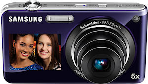 Samsung's DualView ST600 digital camera. Photo provided by Samsung Electronics Co. Ltd. Click for a bigger picture!
