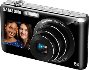 Samsung's DualView ST600 digital camera. Photo provided by Samsung Electronics Co. Ltd. Click for a bigger picture!