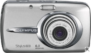 Olympus' Stylus 600 digital camera. Courtesy  of Olympus, with modifications by Michael R. Tomkins. Click for a bigger picture!