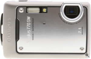 Olympus' Stylus 770 SW digital camera. Copyright © 2007, The Imaging Resource. All rights reserved.