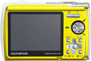 Olympus' Stylus 850 SW digital camera. Courtesy of Olympus, with modifications by Michael R. Tomkins. Click for a bigger picture!