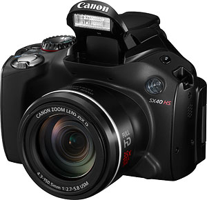 Canon's PowerShot SX40 HS digital camera. Photo provided by Canon USA Inc. Click for a bigger picture!