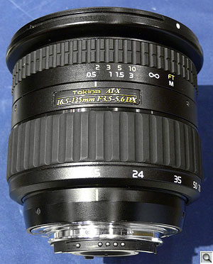 Tokina AT-X 16.5-135mm f/3.5-5.6 DX lens. Copyright © 2008, The Imaging Resource. All rights reserved. Click for a larger image.