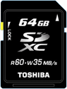Toshiba's 64GB SDXC card. Photo provided by Toshiba Corp.