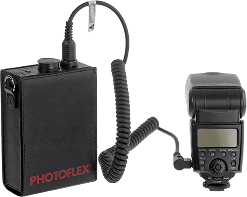 The TritonFlash Power Cable is available for either Canon or Nikon flash strobes. Photo provided by Photoflex Inc. Click for a bigger picture!