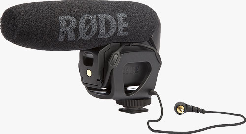 Rode's VideoMic Pro microphone is designed for use with high definition camcorders and video-capable DSLRs. Photo courtesy of RØDE Microphones. Click for a bigger picture!