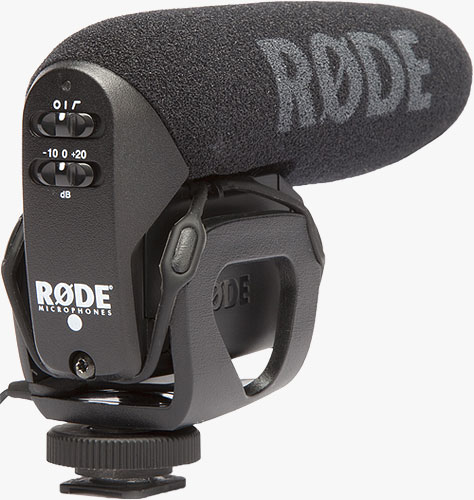 Rear view of Rode's VideoMic Pro microphone. Photo courtesy of RØDE Microphones. Click for a bigger picture!