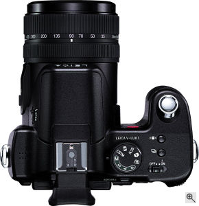 Leica's V-LUX 1 digital camera. Courtesy of Leica, with modifications by Michael R. Tomkins. Click for a bigger picture!